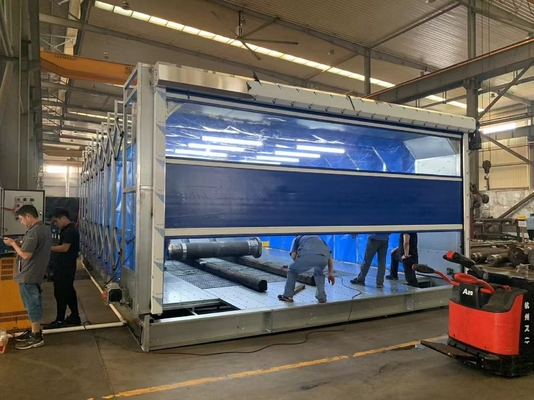 Mobile Retractable Telescopic Spray Booths Car Painting Room with Electric Heatingg Paint