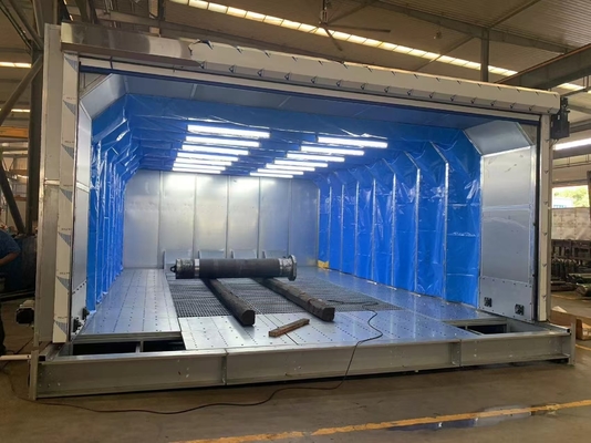 Mobile Retractable Telescopic Spray Booths Car Painting Room with Electric Heatingg Paint