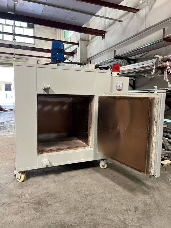 Industrial Batch Curing Oven With Walk-In Trolley System For Powder Coating & Thermal Processing