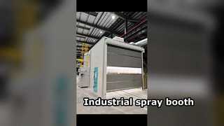 Heavy-Duty Industrial Spray Booth with Rail Transport System | CoatTech